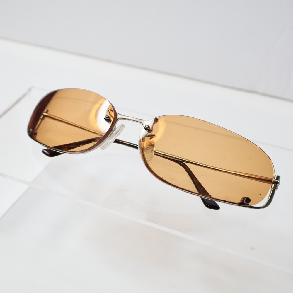 VTG Prada Rimless Sunglasses Silver Tone 90s Y2K Cyber *FOR FRAMES ONLY**